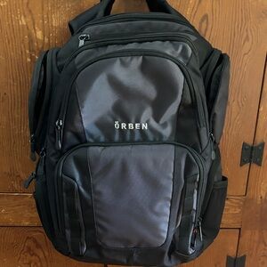ORBEN Black and Gray Men's Backpack